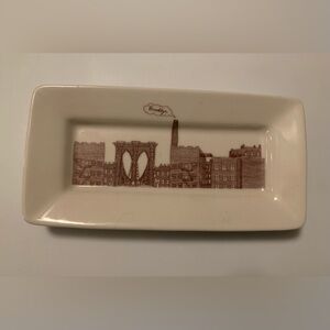 Rare ceramic Fishs Eddy tray with Brooklynese Design